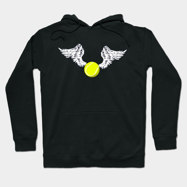 Flying Tennis Ball for Funny Design forTennis Lovers Hoodie by YourGoods